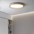 Contemporary Nordic Copper LED Flush Mount Ceiling Light - Round Gauze Fabric for Living Room & Bedroom