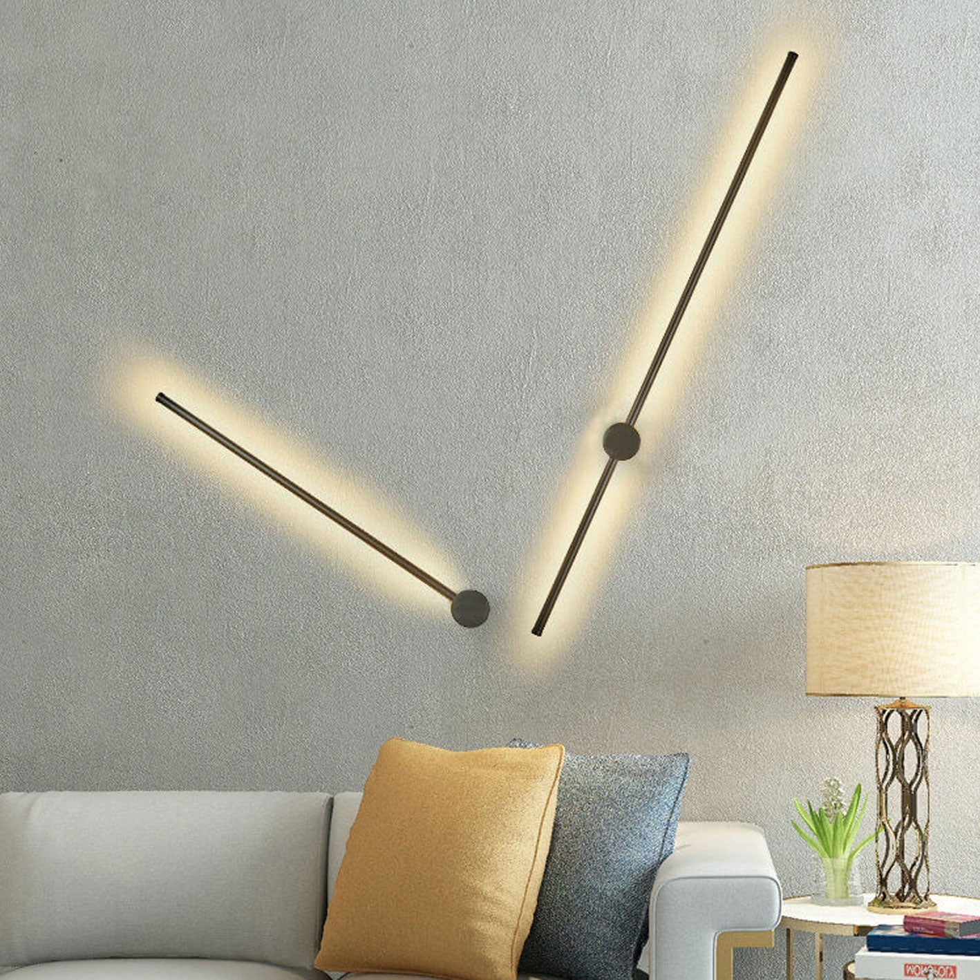 Minimalist Strip Aluminum LED Wall Sconce Lamp - Modern Lighting, Energy-Efficient, Decorative Home Accent, USB Charging, Interior Wall Light