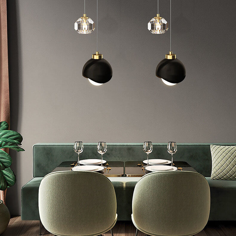 European Style Light Luxury Iron Brass LED Island Chandelier