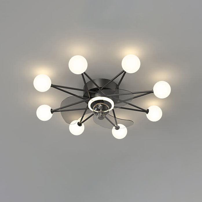 Modern Minimalist Star LED Flush Mount Ceiling Fan Light