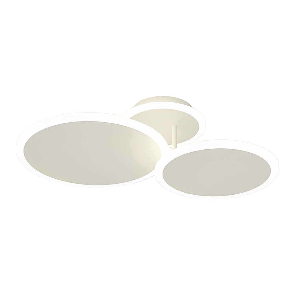 Nordic 2/3/6 Round Three Step Dimming LED Ceiling Light Fixture - Matte White Design