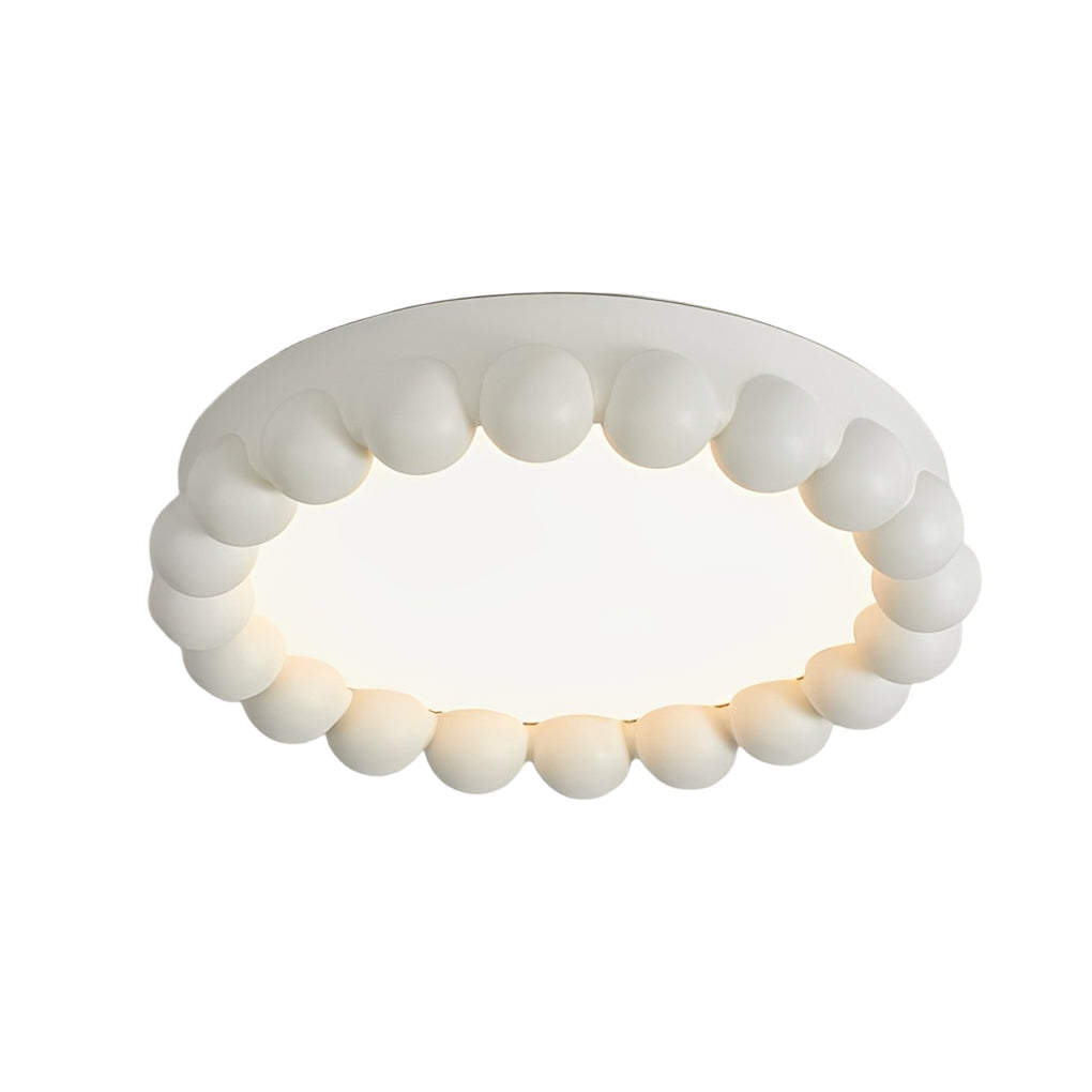 Round Nordic Dimming LED Ceiling Light - Handmade Three-Step Adjustable Brightness