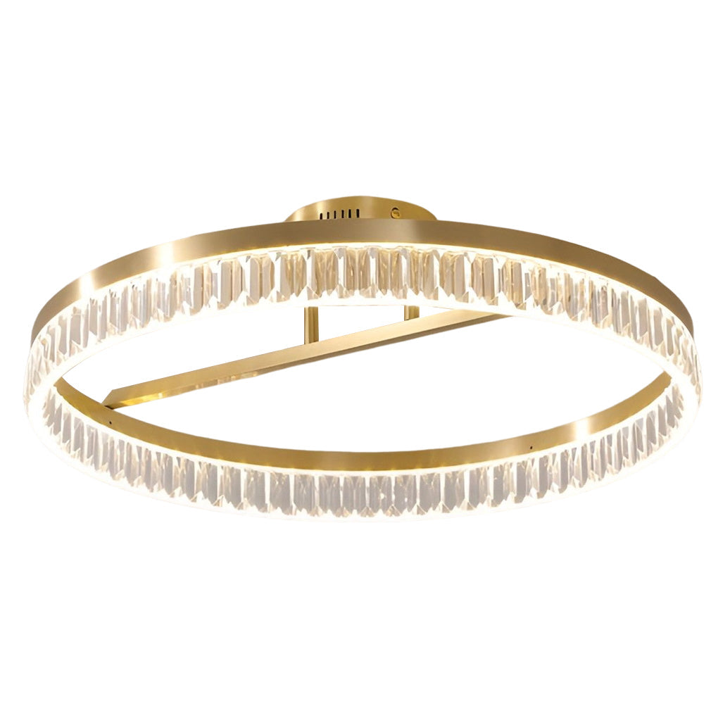 Minimalist Gold Round LED Ceiling Lamp 60W Flush Mount
