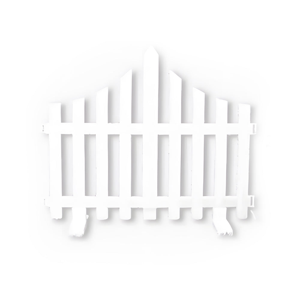 8-Pack Wave-Shaped Solar LED Garden Fence Lights for Christmas