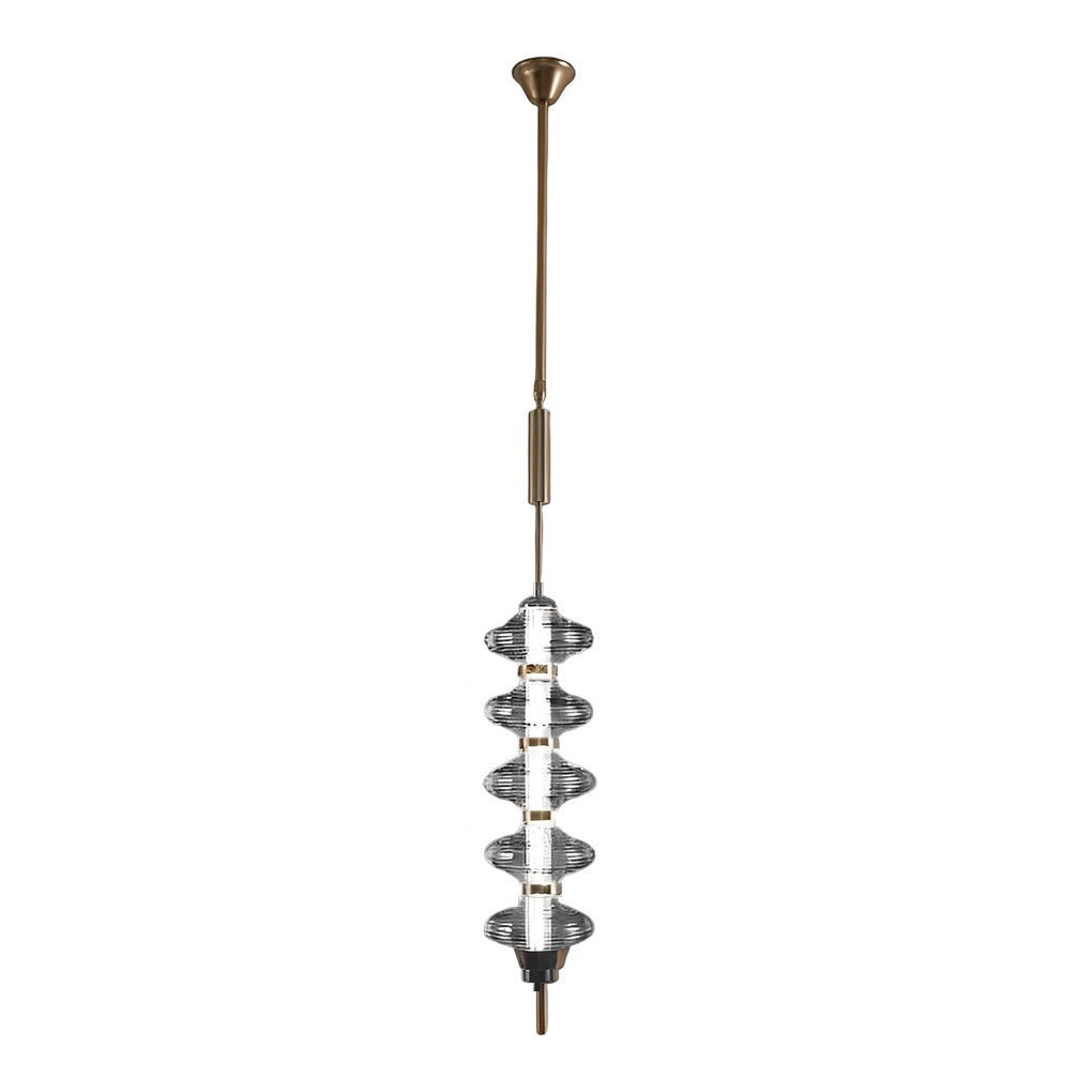 Glass Gourd Metal LED Chandelier Modern Minimalist Lighting