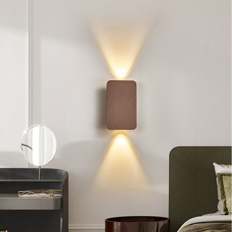 Nordic Minimalist Aluminum LED Wall Sconce - 2-Light Rectangular Flat Panel