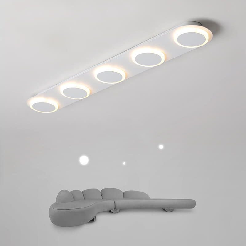 Minimalist Long Bar LED Flush Mount Ceiling Light - 3/4/5 Light Fixture, Modern Lighting for Home, Energy Efficient, Contemporary Design