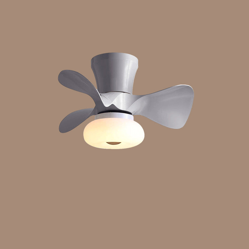 Contemporary Nordic Macaron ABS Metal LED Ceiling Fan Light for Living Room