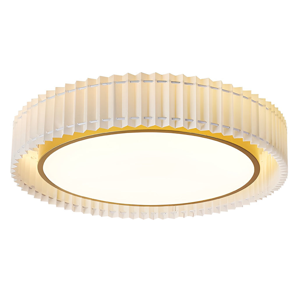 Circular Pleated 3-Step Dimming LED Nordic Ceiling Chandelier