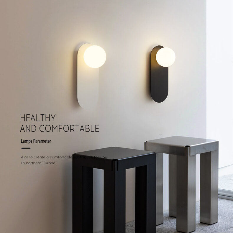 Nordic Minimalist Glass Wall Sconce Lamp - 1-Light Design for Elegant Home Lighting