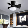 Contemporary Nordic Macaron ABS Metal LED Ceiling Fan Light for Living Room