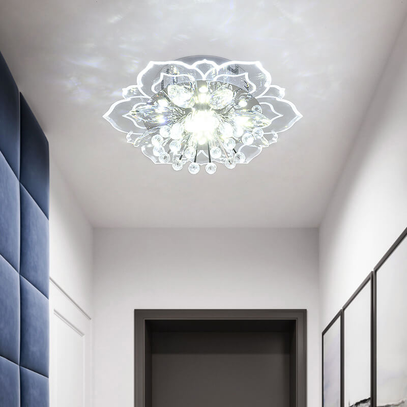 Modern Crystal Flower LED Flush Mount Ceiling Light  

Illuminate your space with this elegant modern crystal flower-shaped ceiling light. Featuring energy-efficient LED technology, it enhances any room with its stylish design and beautiful crystal finish