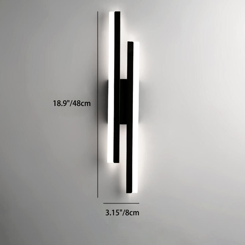 Modern Minimalist LED Wall Sconce - Iron Acrylic Line Design Lighting