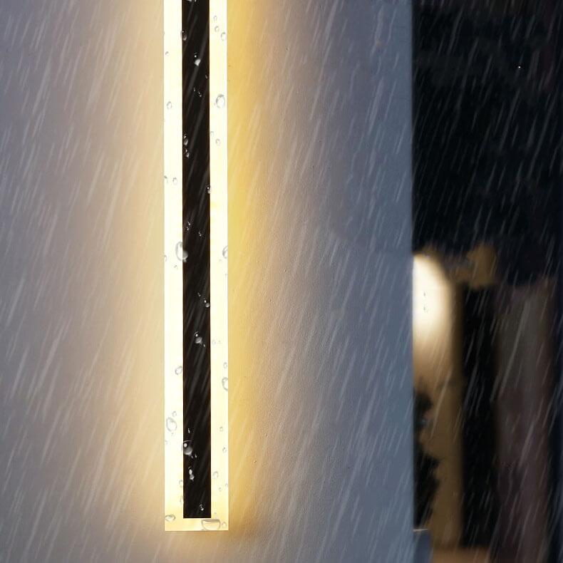 Minimalistic Elongated LED Acrylic Wall Light - Waterproof Outdoor Fixture