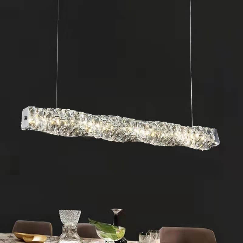 Modern Minimalist Linear Crystal LED Chandelier | Sleek Lighting Fixture for Home or Office

Illuminate your space with this stylish and contemporary chandelier, featuring a minimalist design and energy-efficient LED crystal lighting. Perfect for dining r