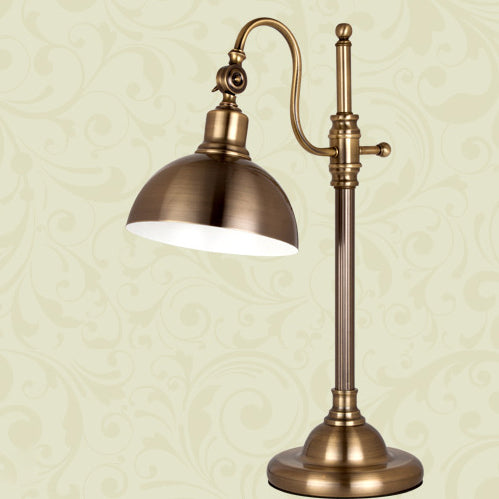 Industrial Retro Gold Iron Long Arm LED Table Lamp