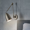 Retro Industrial Swing Arm Wall Sconce Lamp - 1-Light Rotating Iron Design