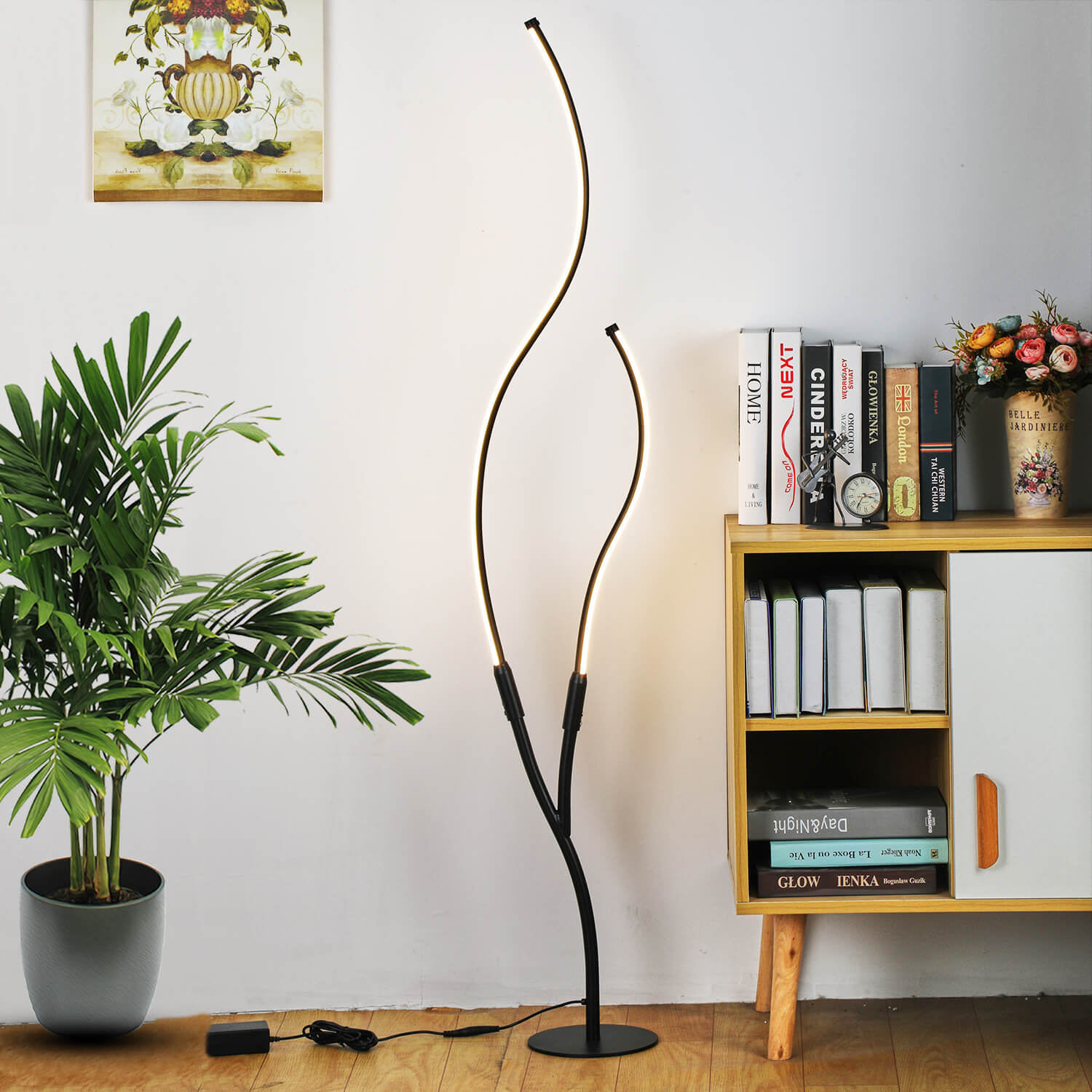 Modern Minimalist Curved Line LED Floor Lamp - Stylish & Energy-Efficient Lighting