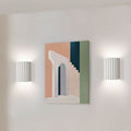 Macaron Resin Striped Half Cylinder Wall Sconce Lamp - 1-Light Decorative Fixture for Home and Office Lighting