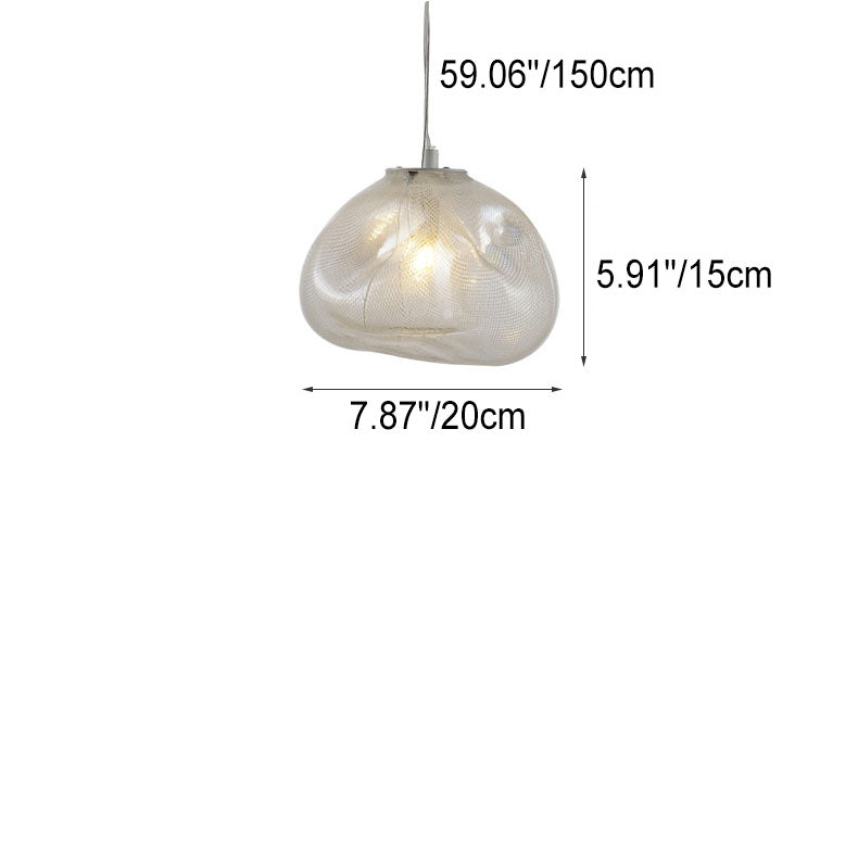 Modern Cloud Glass Pendant Light - 1-Light Suspension Fixture for Contemporary Decor