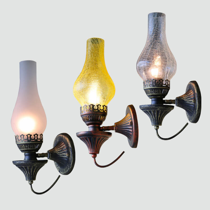 Retro Kerosene Antique Wall Sconce Lamp - Vintage Lighting Fixture for Home Decor