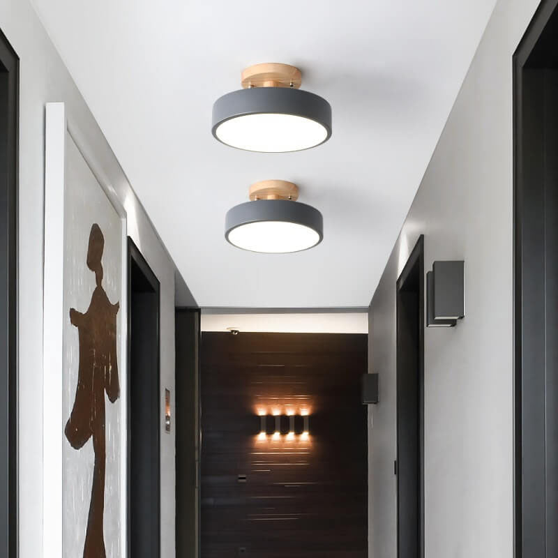Nordic Round LED Semi-Flush Mount Ceiling Light - Modern Design, Energy-Efficient, Stylish Illumination