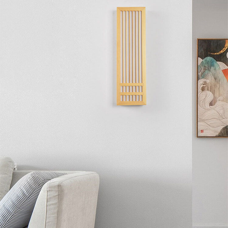 Solid Wood Acrylic LED Wall Sconce Lamp for Modern Living Room