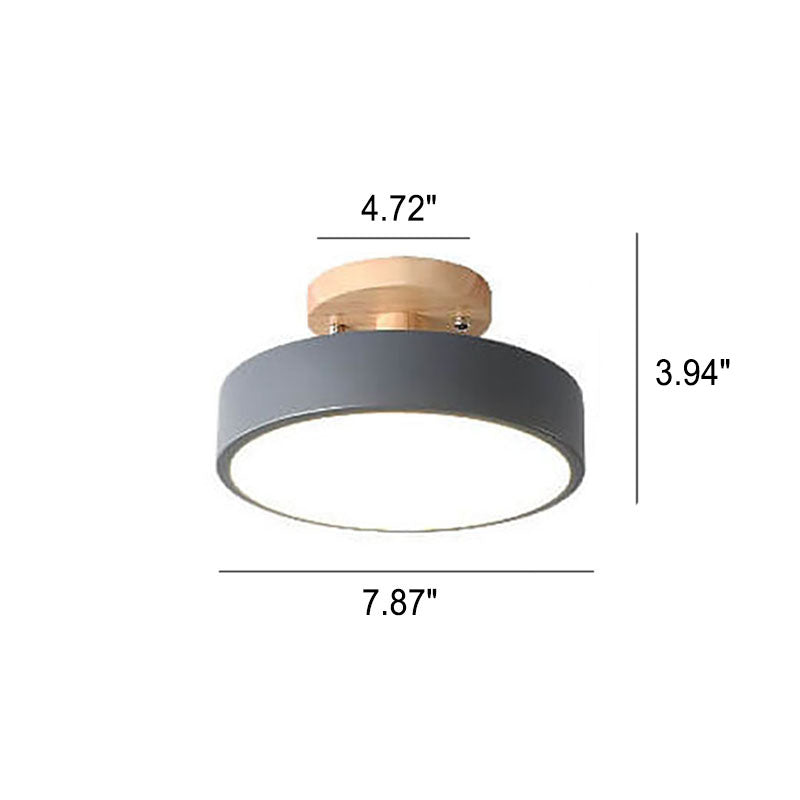 Nordic Round LED Semi-Flush Mount Ceiling Light - Modern Design, Energy-Efficient, Stylish Illumination