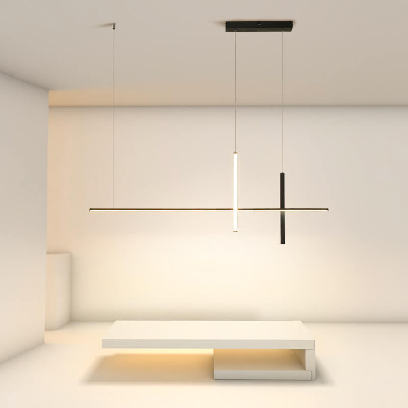 Modern Minimalist Long Line LED Chandelier - Sleek Lighting Fixture for Contemporary Spaces, Energy-Efficient Design, Adjustable Length, Stylish Illumination