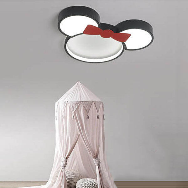 Cartoon Mouse LED Flush Mount Ceiling Light for Kids Room, Adorable Mouse Ceiling Fixture, Childrens Bedroom Lighting, Cute Animal Light, Nursery Decor, Energy Efficient LED, Playful Ceiling Lamp, Child-Friendly Light Fixture