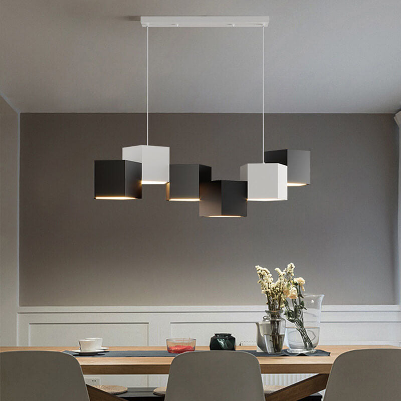 Modern Square Geometric Iron LED Macaron Chandelier  

Illuminate your space with this striking modern chandelier featuring a unique square geometric design. Crafted from durable iron with vibrant macaron-colored LED lights, it offers a perfect blend of f