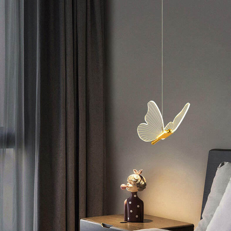 Minimalist Acrylic Butterfly LED Pendant Light - Modern Fixture for Home Decor