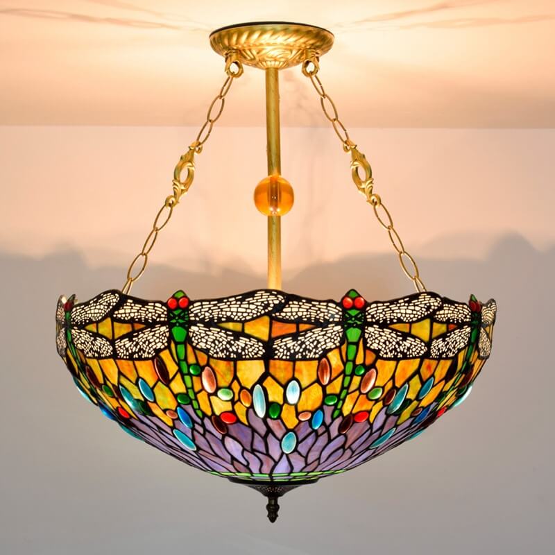 Vintage Tiffany Dragonfly Stained Glass Chandelier - 3-Light Pendant Decor  


Illuminate your space with this stunning Vintage Tiffany Dragonfly Stained Glass Chandelier. Featuring exquisite craftsmanship and intricate dragonfly designs, this 3-light pen