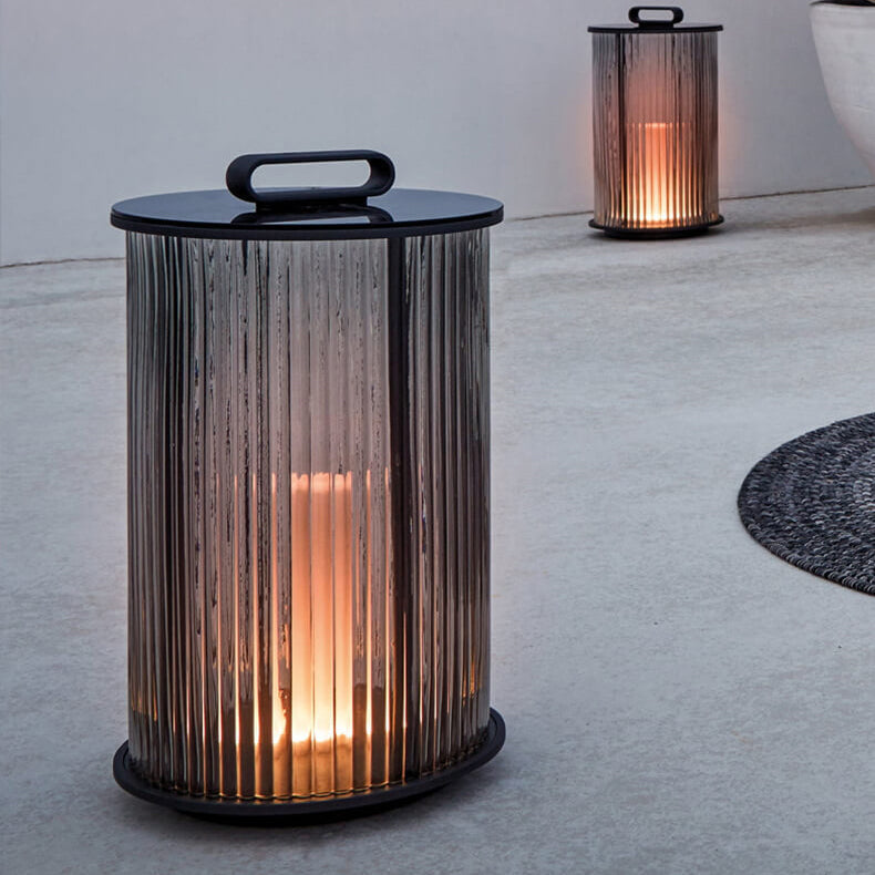 Modern Stainless Steel Glass Column LED Outdoor Waterproof Garden Lamp