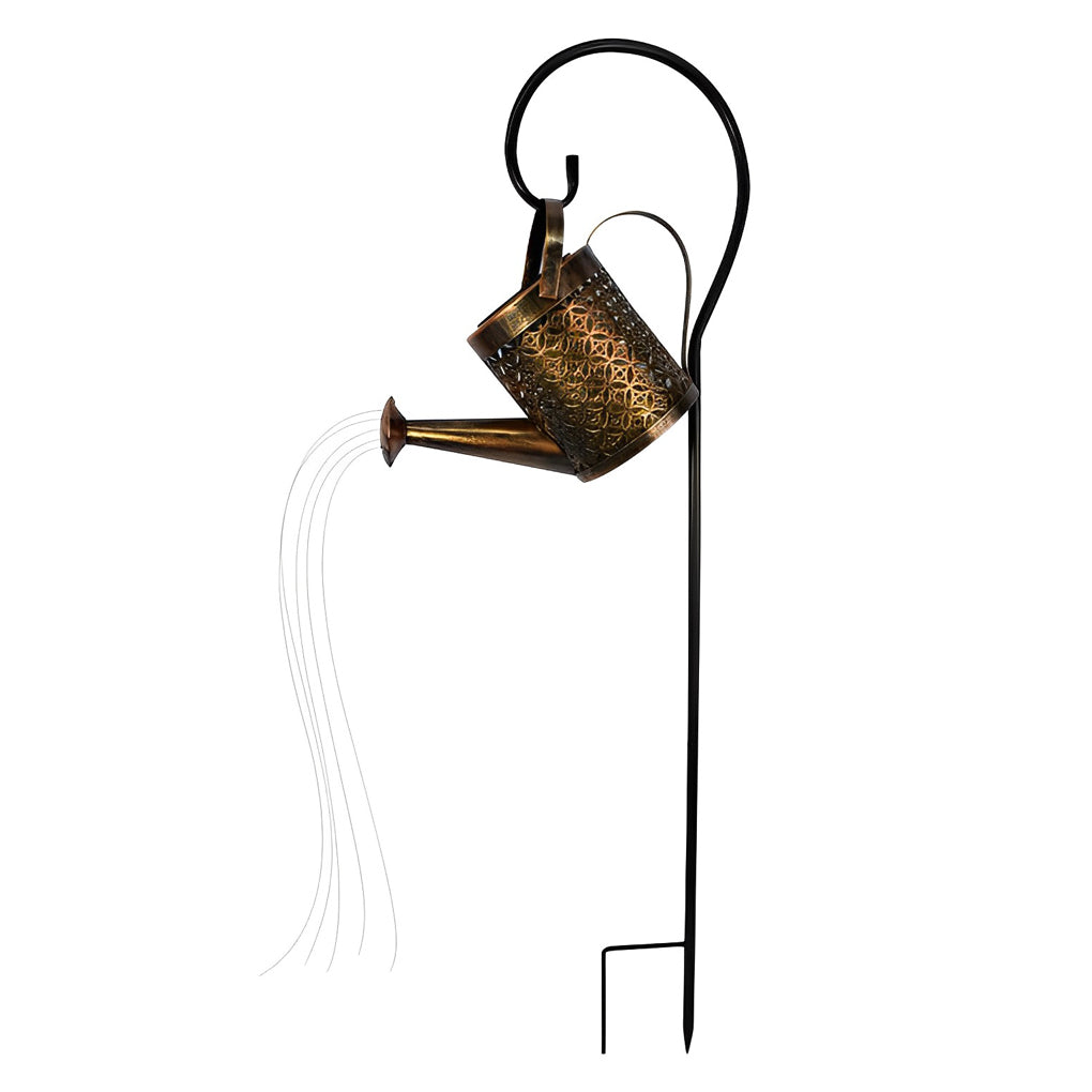 Iron Kettle Shower LED Solar Garden Light - Efficient Outdoor Illumination