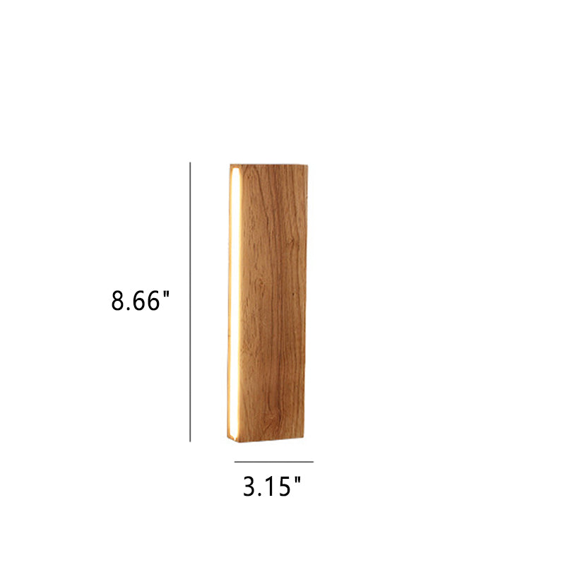 Solid Wood Strip LED Wall Sconce Lamp - Modern Lighting Solution, Energy Efficient Design, Rustic Home Decor