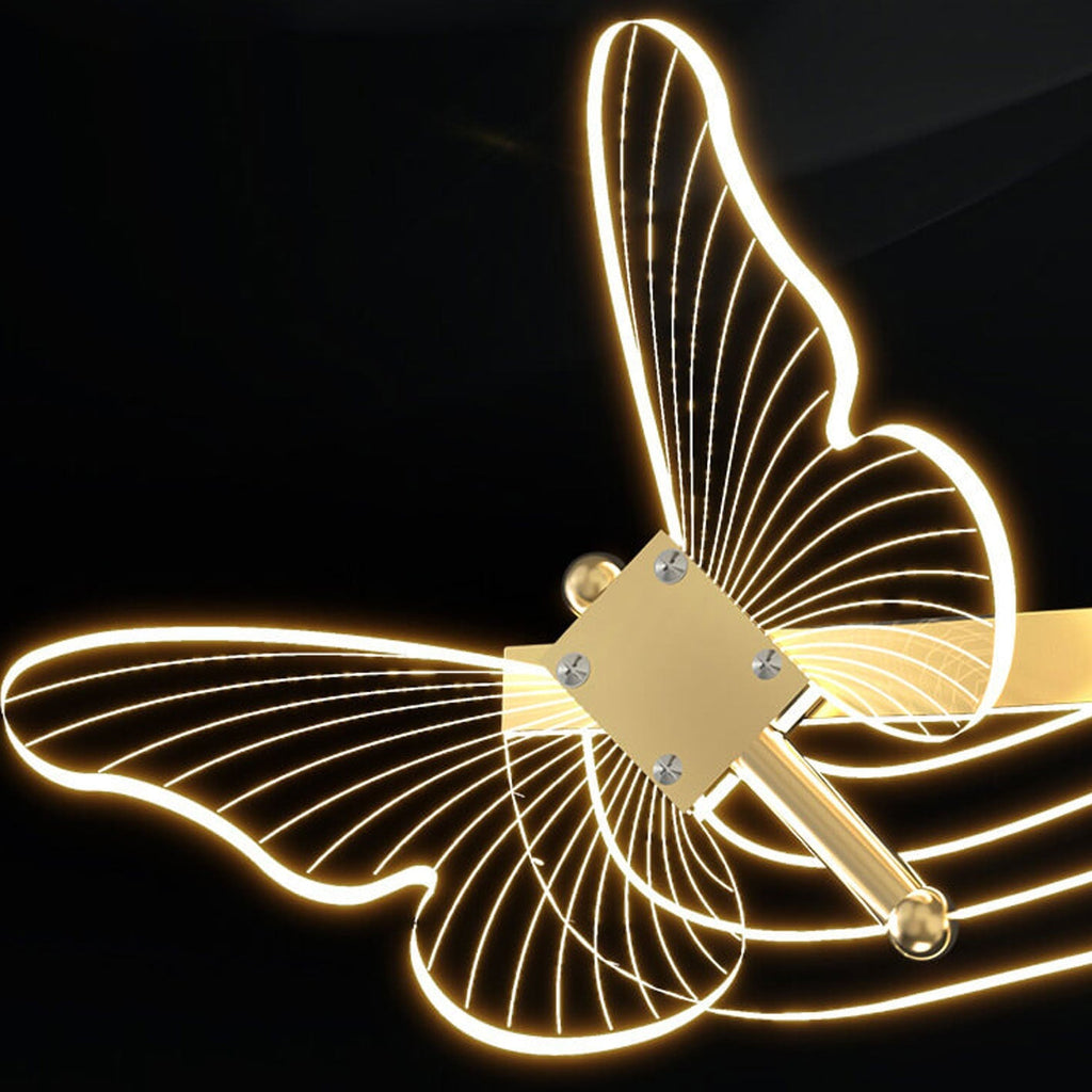 Nordic Luxury Butterfly Round LED Island Chandelier
