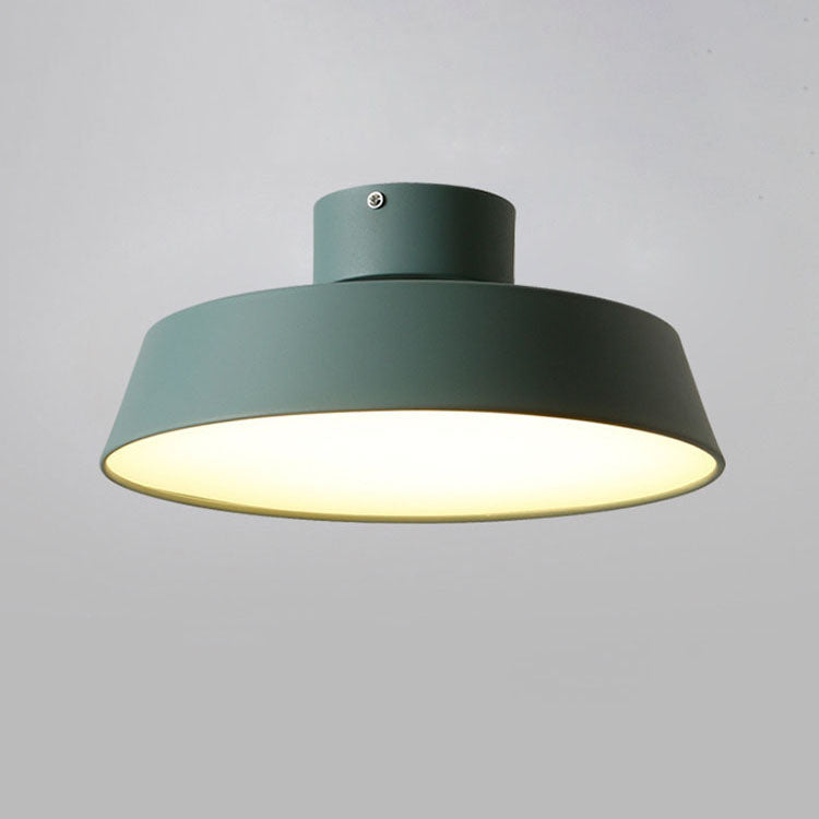 Contemporary Scandinavian Round Iron LED Flush Mount Ceiling Light