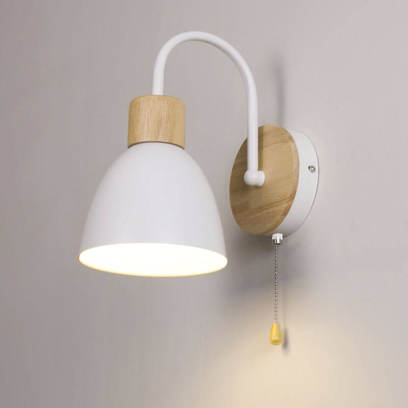 Nordic Macaron 1-Light Zipper Switch Wall Light - Modern Decorative Lighting