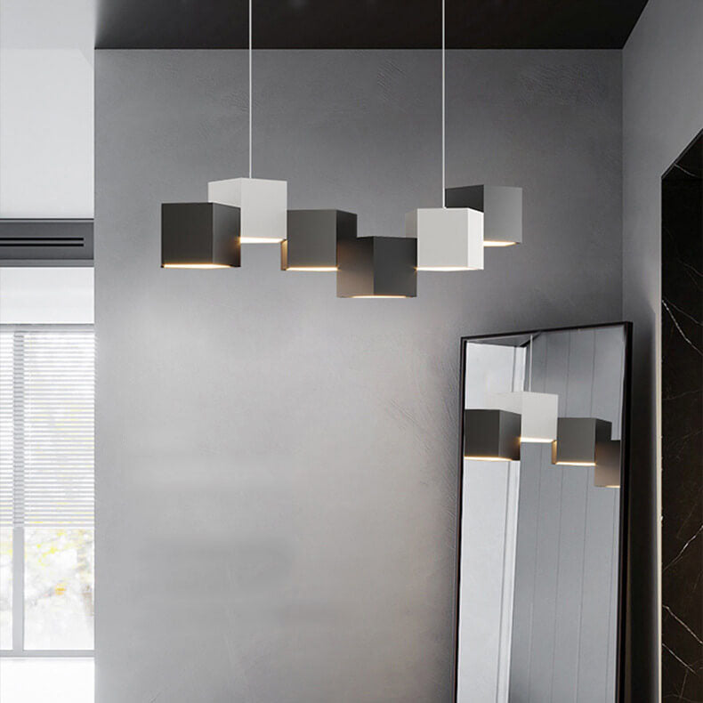 Modern Square Geometric Iron LED Macaron Chandelier  

Illuminate your space with this striking modern chandelier featuring a unique square geometric design. Crafted from durable iron with vibrant macaron-colored LED lights, it offers a perfect blend of f