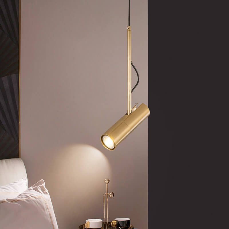 Modern Minimalist Gold LED Spotlight Pendant Light