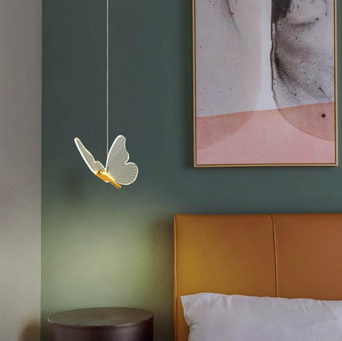 Minimalist Acrylic Butterfly LED Pendant Light - Modern Fixture for Home Decor