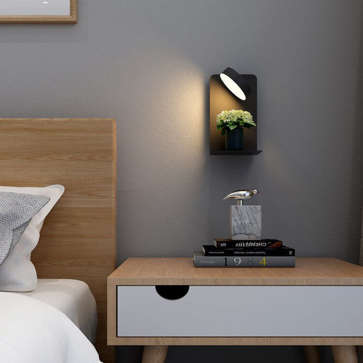 Modern Iron Square LED Wall Sconce - USB Rechargeable Lamp
