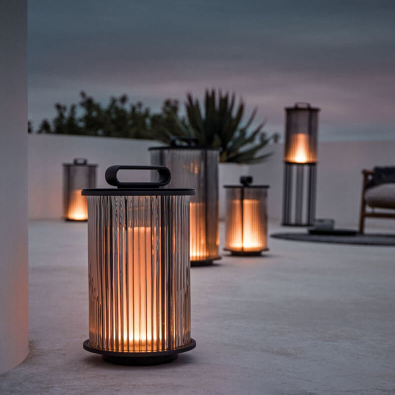 Modern Stainless Steel Glass Column LED Outdoor Waterproof Garden Lamp