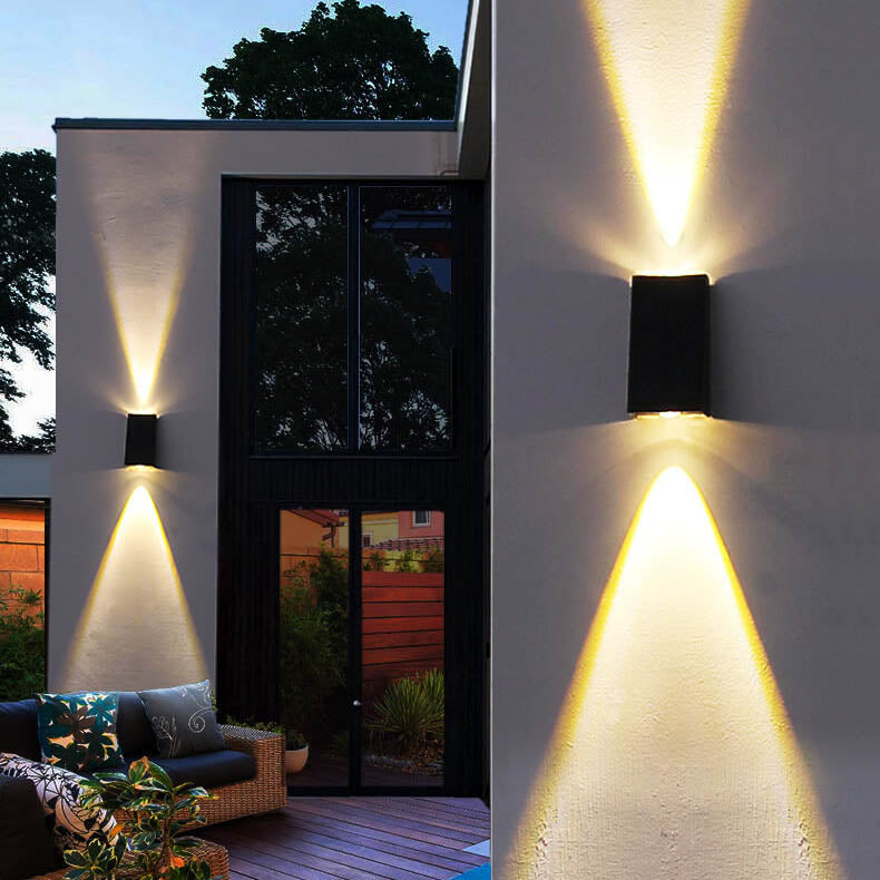 Solar Outdoor Waterproof LED Wall Sconce - Up & Down Lights