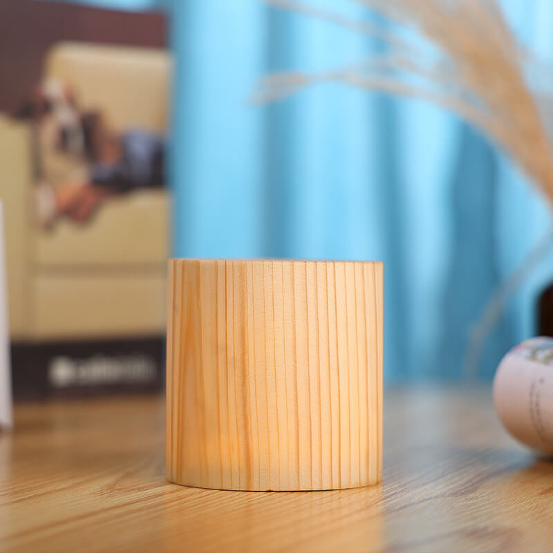 Creative Wood LED Touch Night Light Table Lamp - Modern Decor, Adjustable Brightness, Dimmable Bedside Lamp, Touch Control, Rustic Wooden Design, USB Rechargeable, Bedroom Lighting, Unique Gift for Home, Nightstand Decor, Eco-Friendly Lighting Solutions