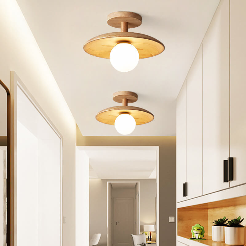 Nordic Wooden Dome 1-Light Semi-Flush Mount Ceiling Light 

Illuminate your space with a sleek Nordic design. This semi-flush mount ceiling light features a stylish wooden dome, ideal for modern, minimalist, or Scandinavian interiors. Perfect for living r