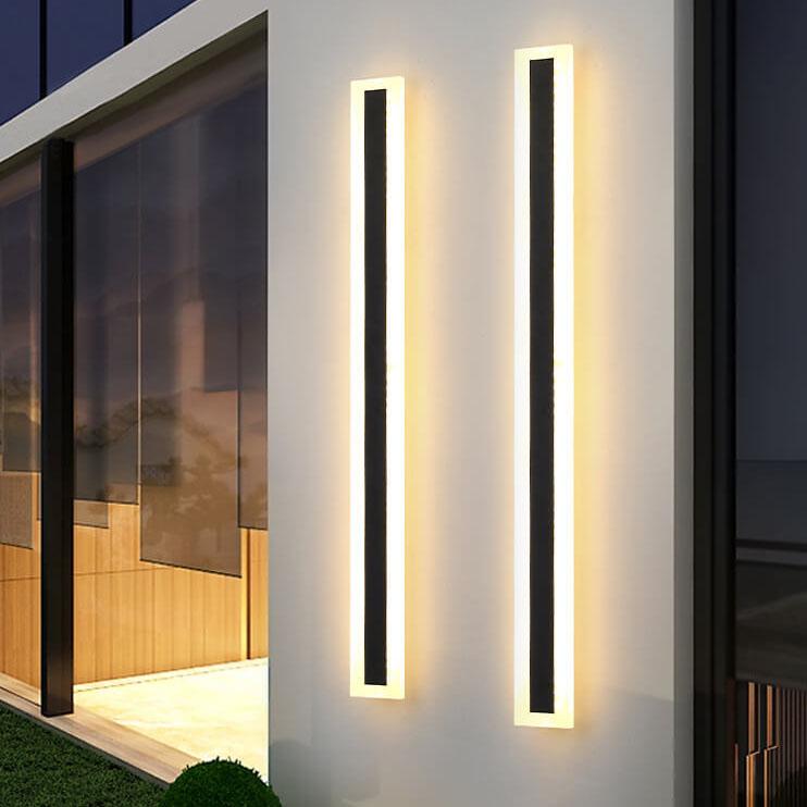 Minimalistic Elongated LED Acrylic Wall Light - Waterproof Outdoor Fixture