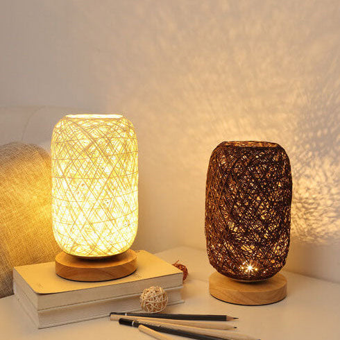 Creative Twine Rattan Ball LED Dimmable Decorative Night Light Table Lamp for Bedroom, Living Room, Kids Room, Modern Home Decor, Elegant Nightlight, Stylish Bedside Lamp, Unique Gift Idea, Ambient Lighting for Relaxation