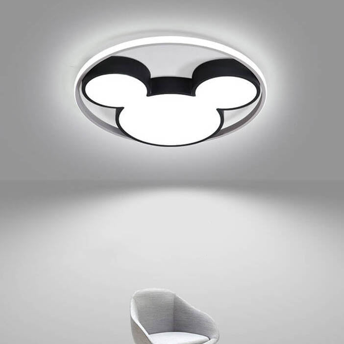 Cartoon Mouse LED Flush Mount Ceiling Light for Kids Room, Adorable Mouse Ceiling Fixture, Childrens Bedroom Lighting, Cute Animal Light, Nursery Decor, Energy Efficient LED, Playful Ceiling Lamp, Child-Friendly Light Fixture